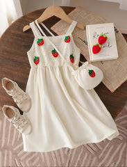 Strawberry Dress with Matching Bag – Cute Summer Outfit (4Y–7Y)