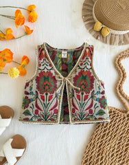 Girls’ Floral Pattern Vest – Adorable Summer Top (4Y–7Y)