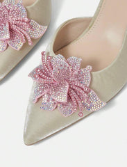 CUCCOO HITCHD Women’s Rhinestone Pointed Toe High Heels – Elegant Party Shoes