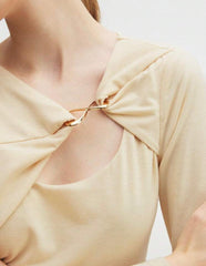 BizChic Women’s Hollow Neck Long Sleeve Top – Elegant Autumn/Winter Style