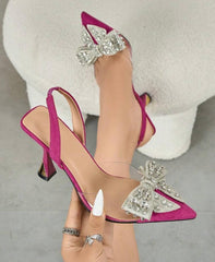 Women’s Rhinestone Butterfly Mule Heels