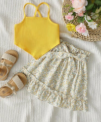 Baby Girl Cami Top & Floral Skirt Set
