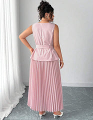 Plus Size Women’s 2-Piece Shirt & Skirt Set | Elenzga