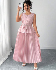 Plus Size Women’s 2-Piece Shirt & Skirt Set | Elenzga