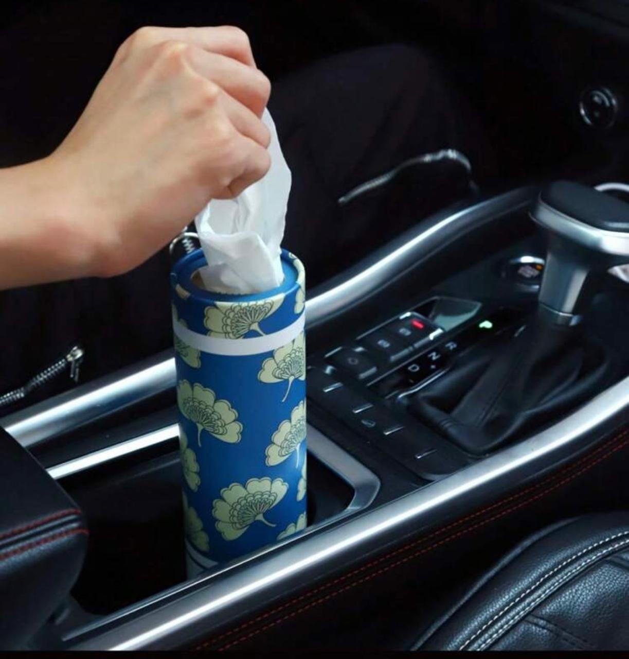 Circular Flower Car Tissue Holder – Travel &amp; Home Use
