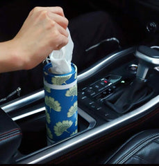 Circular Flower Car Tissue Holder – Travel &amp; Home Use