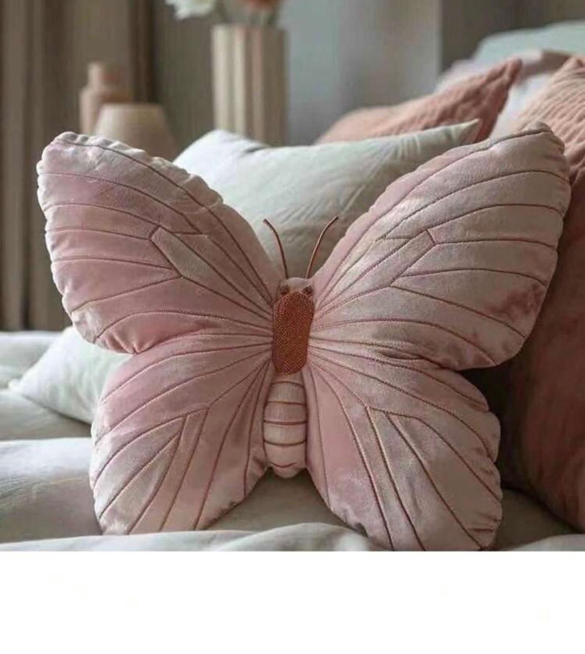 White Butterfly Pillow – Girly Style Home Décor