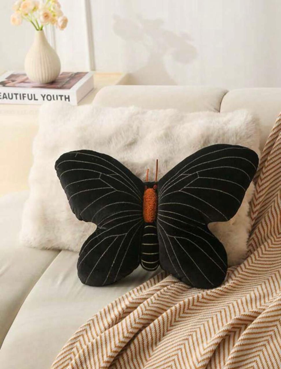 White Butterfly Pillow – Girly Style Home Décor