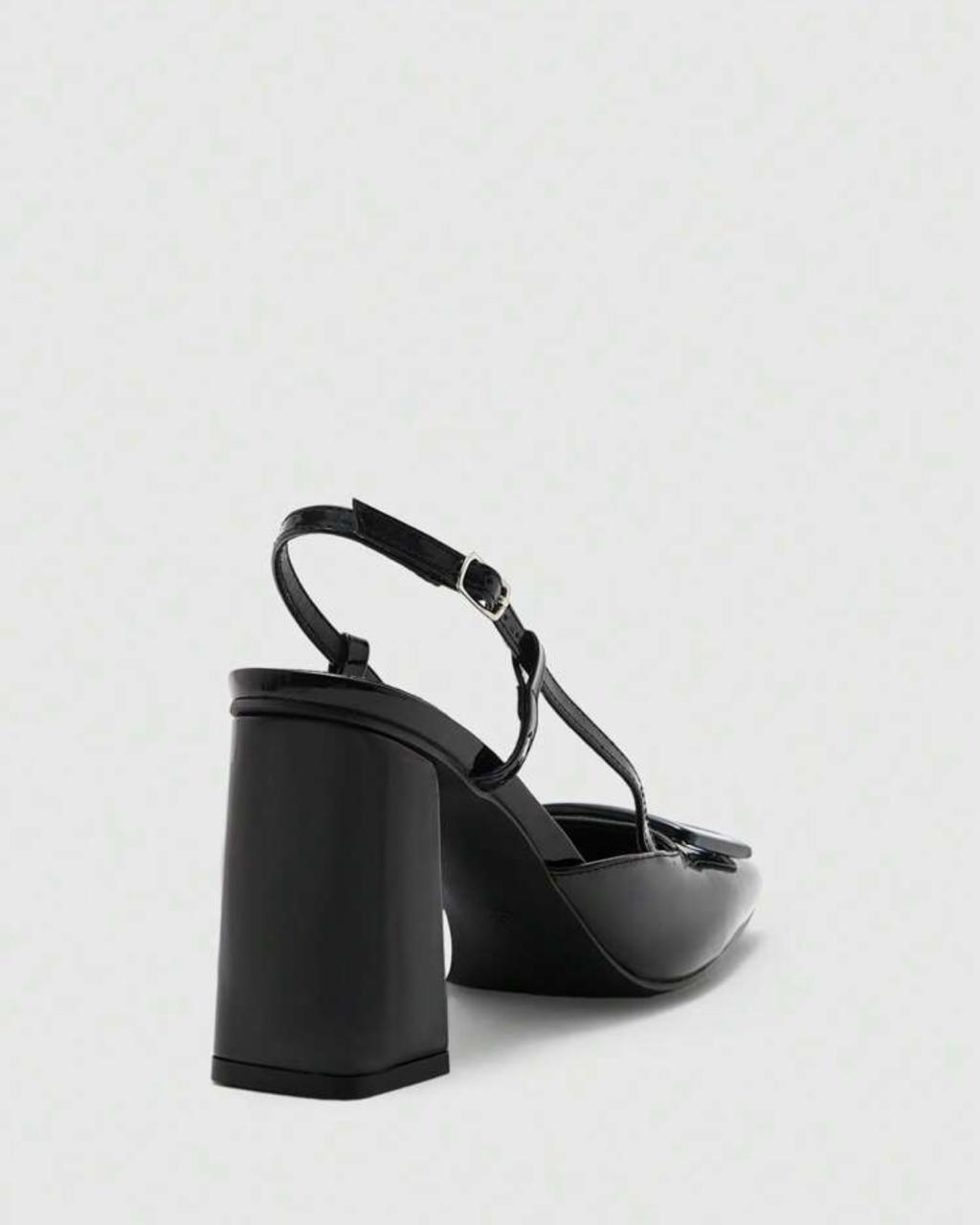 BizChic Women’s Square Toe Chunky Heel Buckle Strap Shoes – Minimalist Daily &amp; Party Style