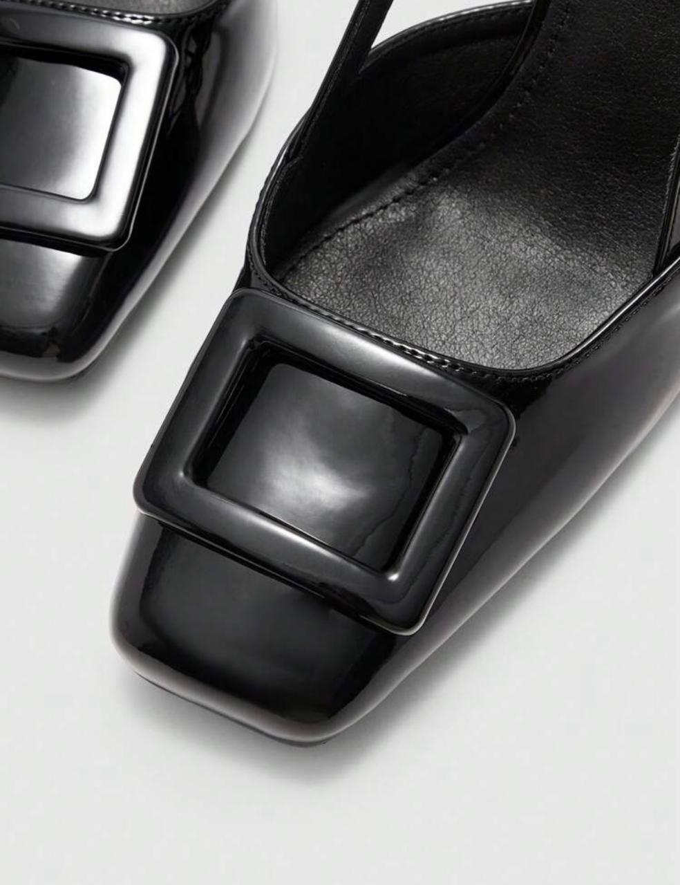 BizChic Women’s Square Toe Chunky Heel Buckle Strap Shoes – Minimalist Daily &amp; Party Style