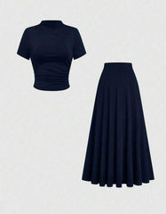 Women’s Plus Size Knit Top & Skirt Set | Clasi