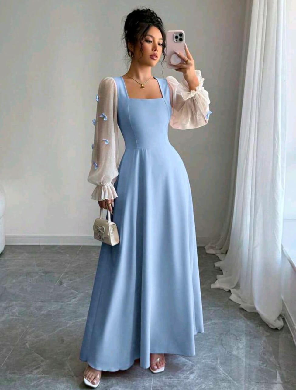 Women’s 3D Floral Cinched Waist Dress | Modelyn Fall Outfit
